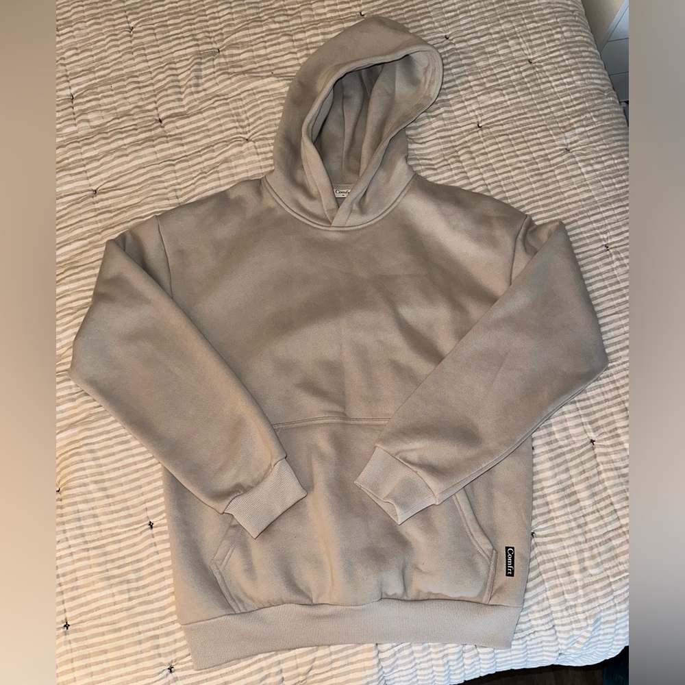 Cozy Beige Hoodie Sweatshirt